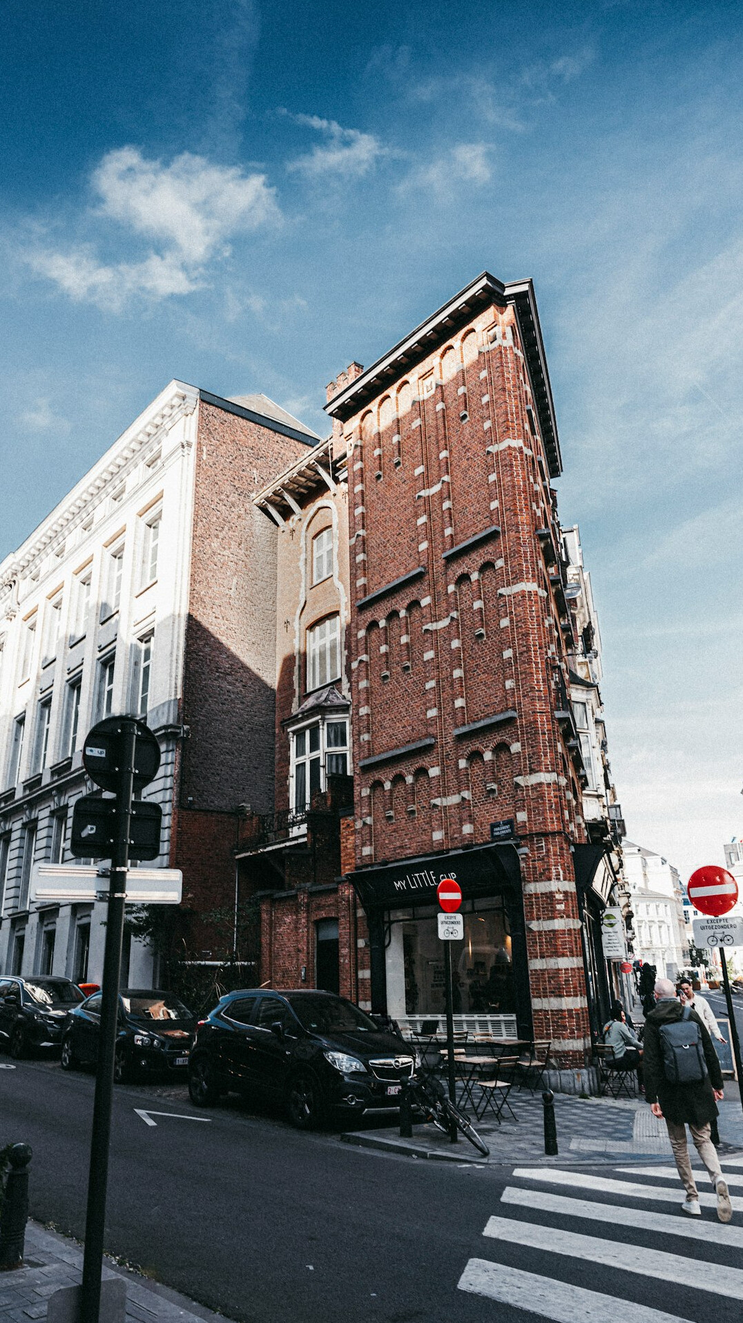 Modern media office building exterior in Brussels